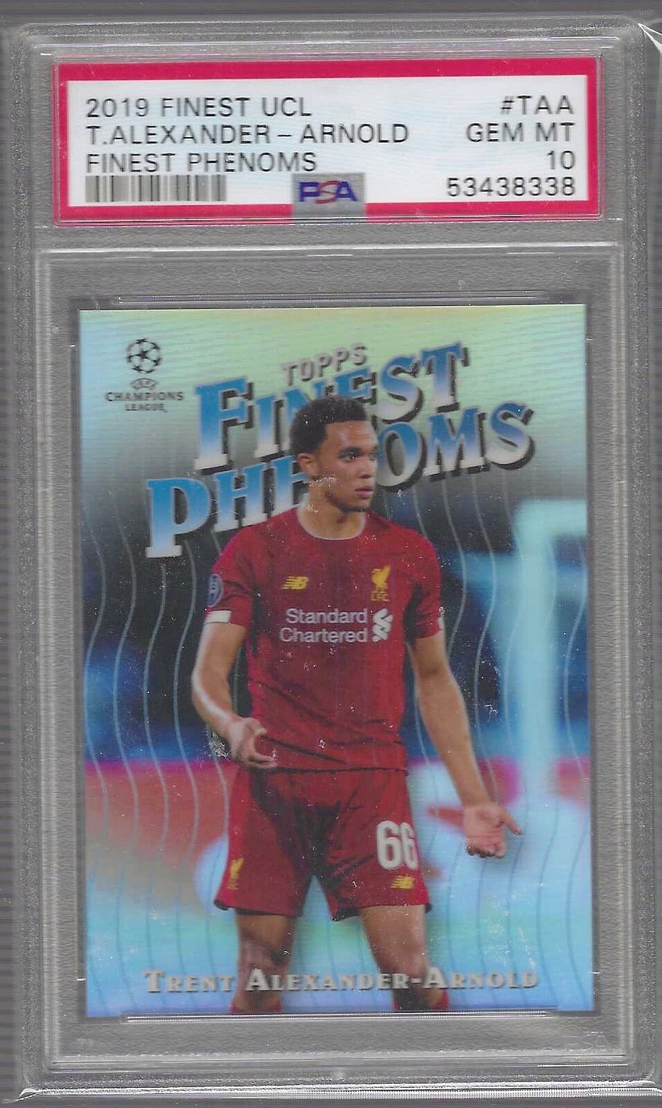 TRENT ALEXANDER-ARNOLD 2019-20 TOPPS FINEST UCL FINEST PHENOMS PSA 10 GEM MINT