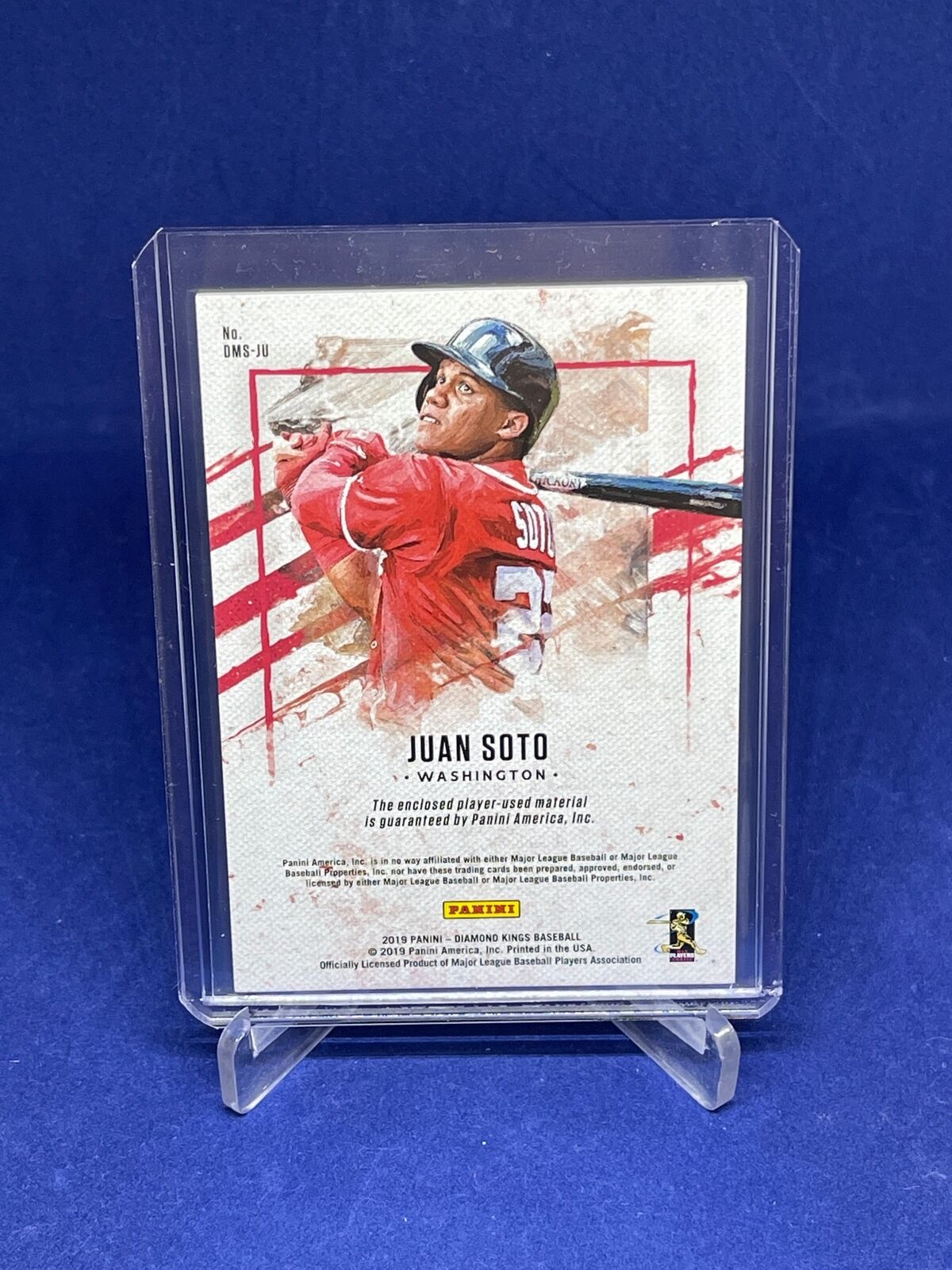 JUAN SOTO 2019 PANINI DIAMOND KINGS DUAL JERSEY CARD