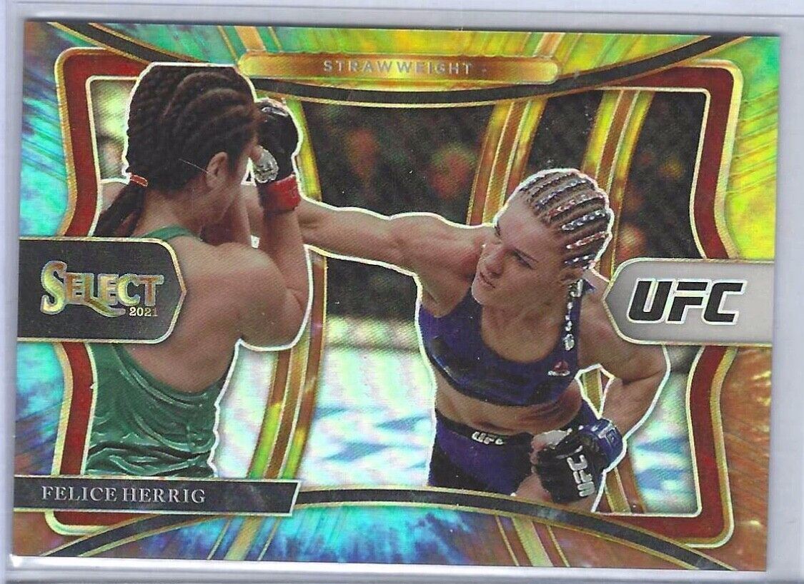 FELICE HERRIG 2021 SELECT UFC STRAW WEIGHT PREMIER LEVEL TIE DYE PRIZM #D 20/25