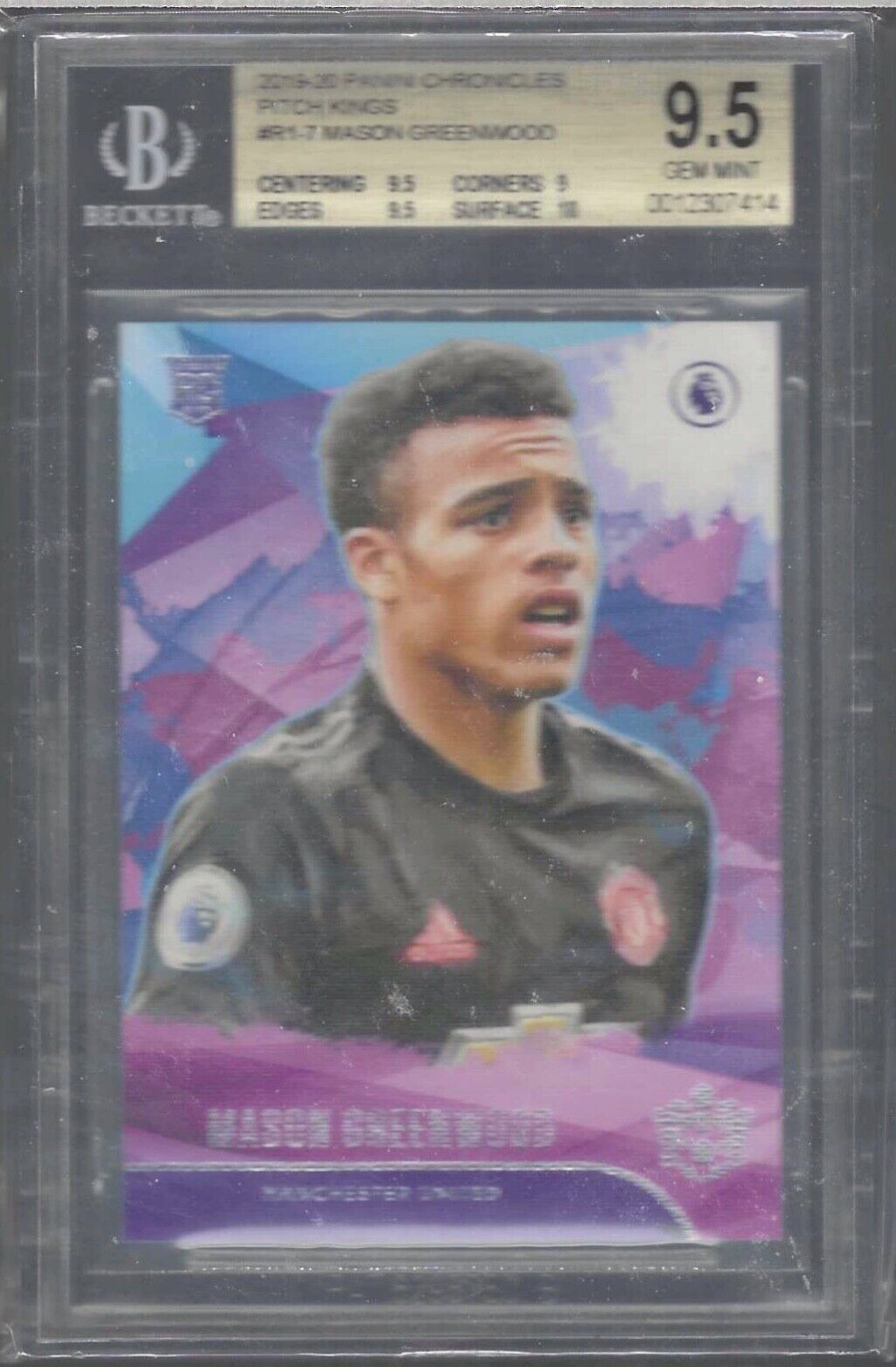 MASON GREENWOOD 2019-20 PANINI CHRONICLES PITCH KINGS RC BGS 9.5 GEM MINT