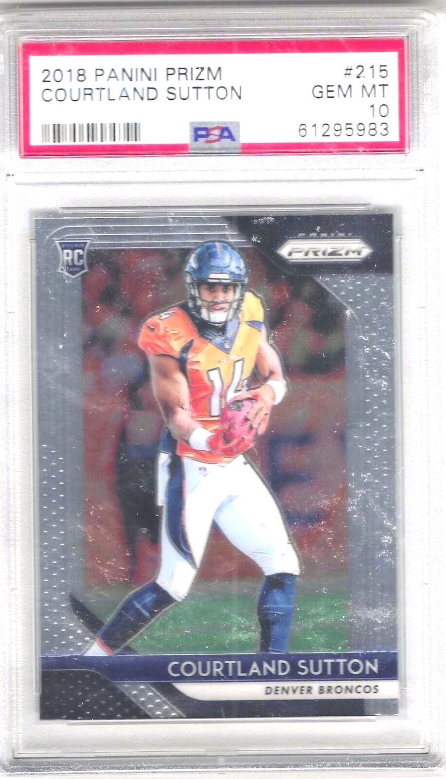 COURTLAND SUTTON 2018 PANINI PRIZM ROOKIE RC PSA 10 GEM MINT