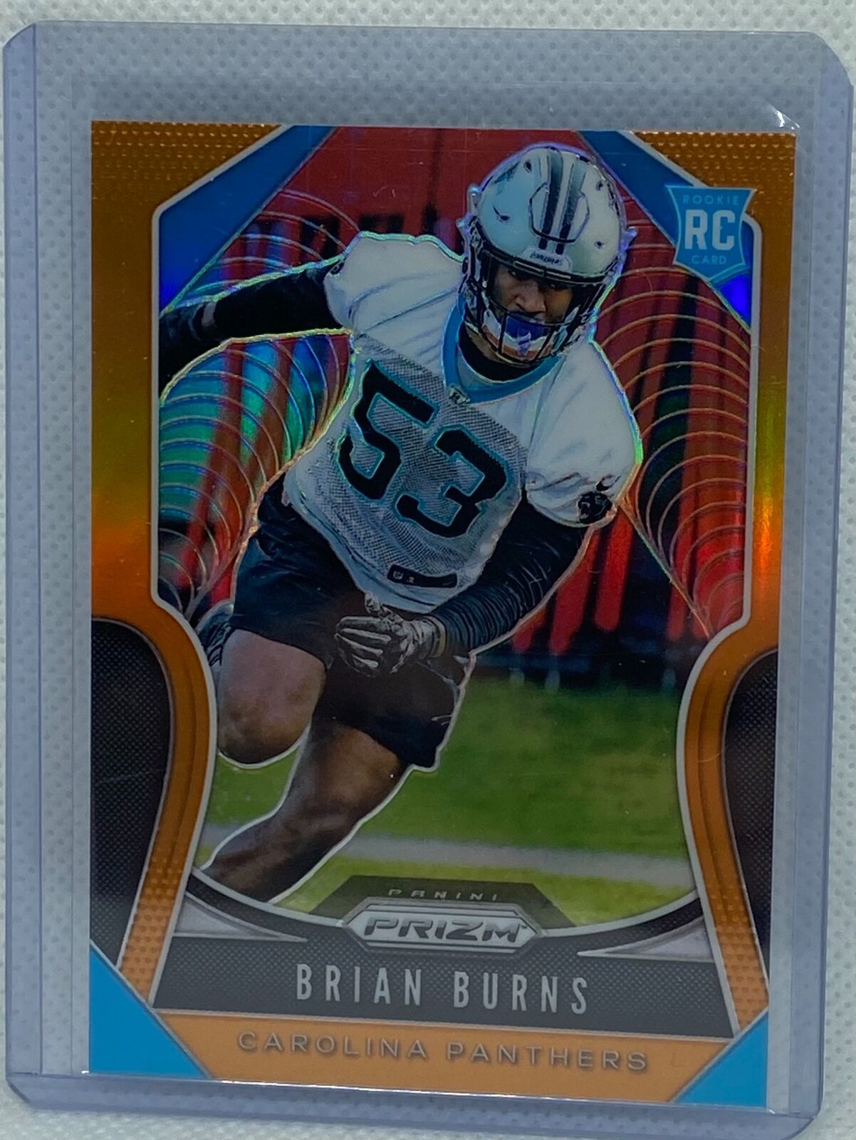 BRIAN BURNS 2019 PANINI PRIZM ORANGE PRIZM RC #D 1/249