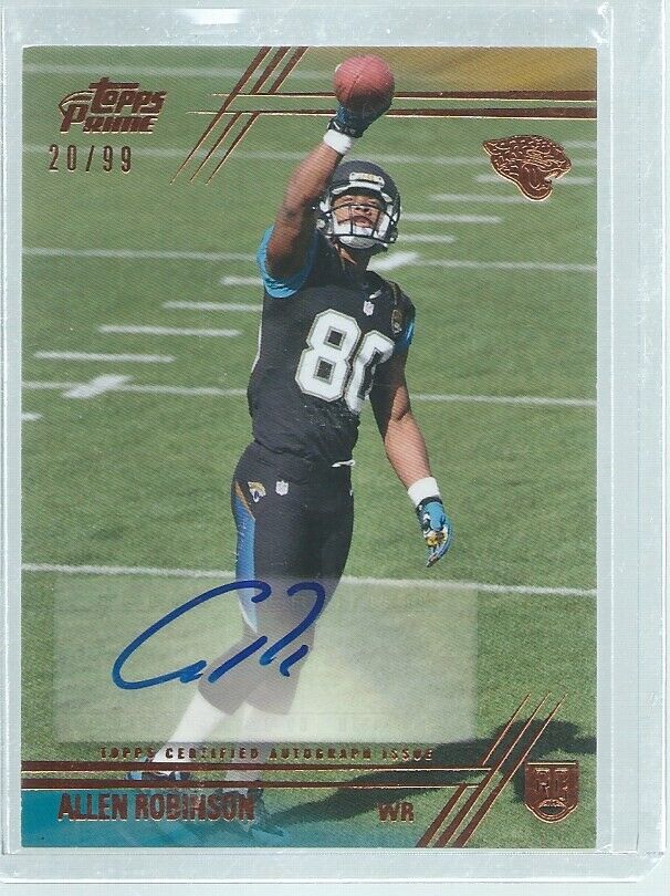 ALLEN ROBINSON 2014 TOPPS PRIME AUTO BRONZE RC #D 20/99