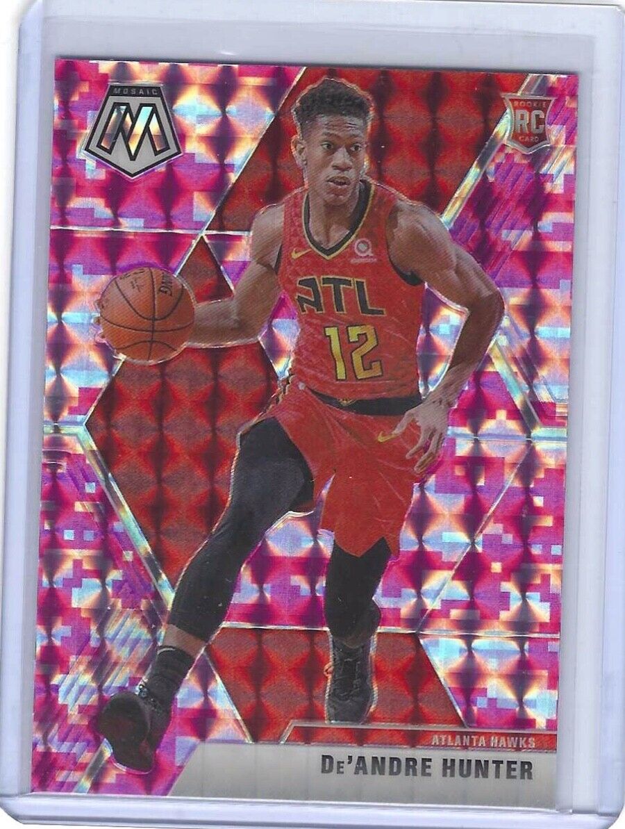 DE'ANDRE HUNTER 2019-20 PANINI MOSAIC PINK CAMO PRIZM ROOKIE RC R#239