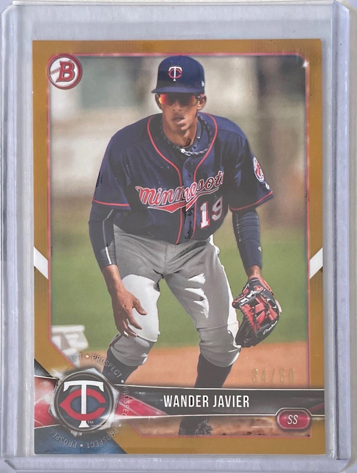 WANDER JAVIER 2018 BOWMAN PAPER PROSPECT GOLD #D 34/50