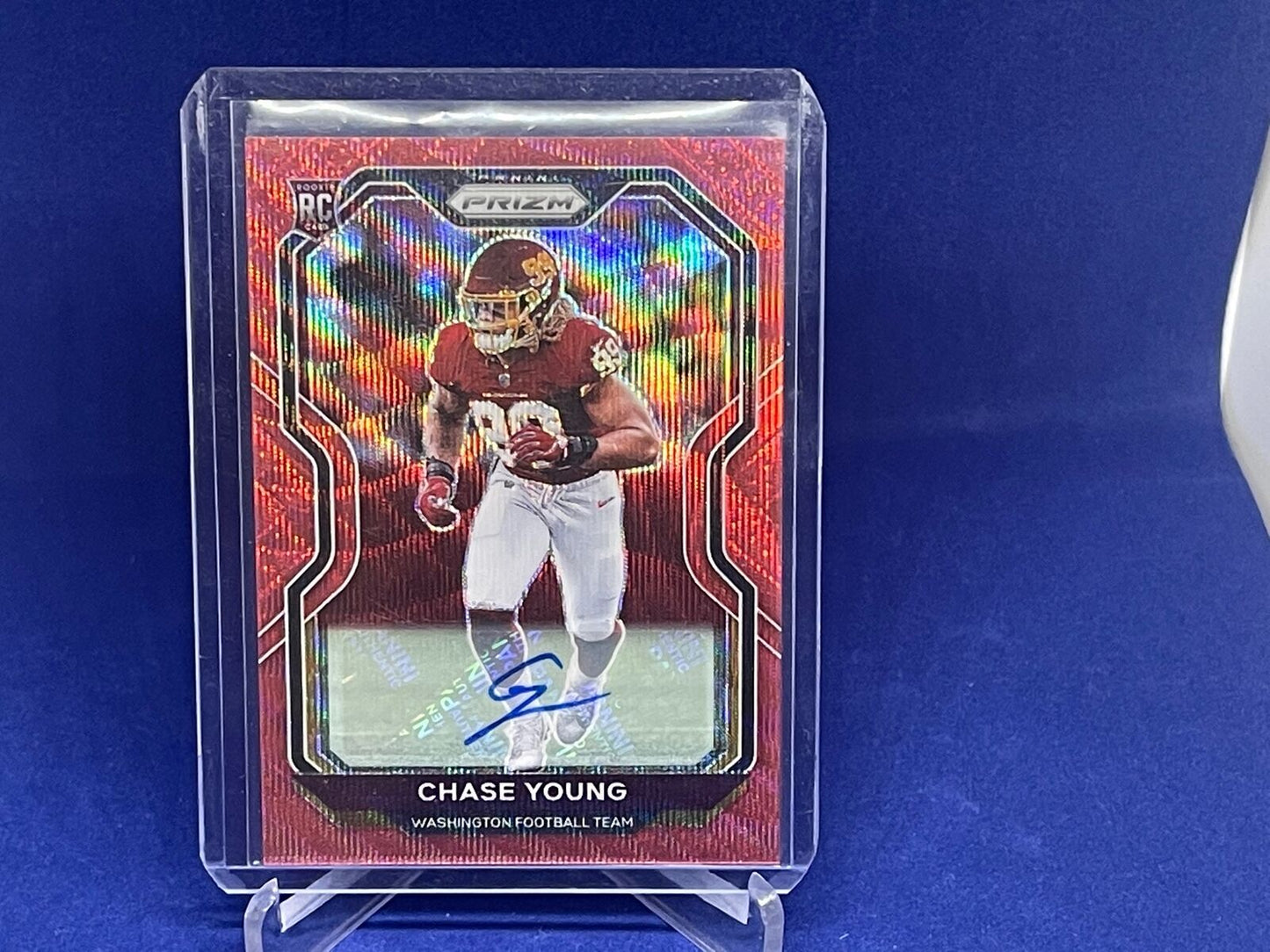 CHASE YOUNG 2020 PANINI PRIZM RED WAVE PRIZMS AUTO RC ROOKIE #D 139/149