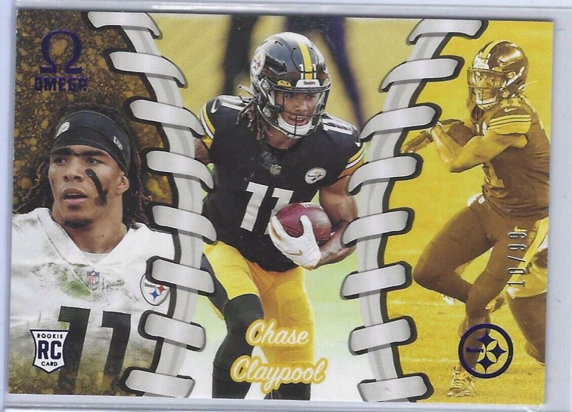 CHASE CLAYPOOL 2020 PANINI CHRONICLES OMEGA BLUE RC #D 10/99