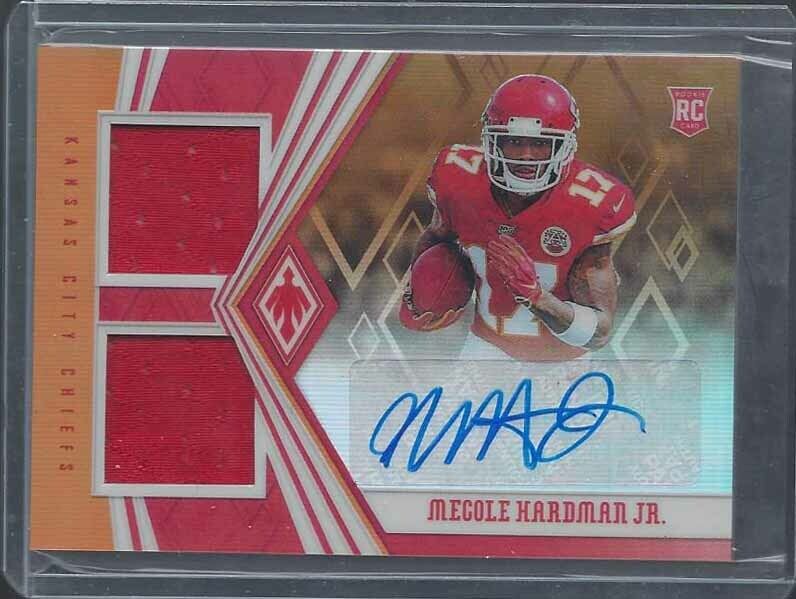 MECOLE HARDMAN 2019 PHOENIX ORANGE RPA DUAL ROOKIE JERSEY AUTO RC #D 32/49