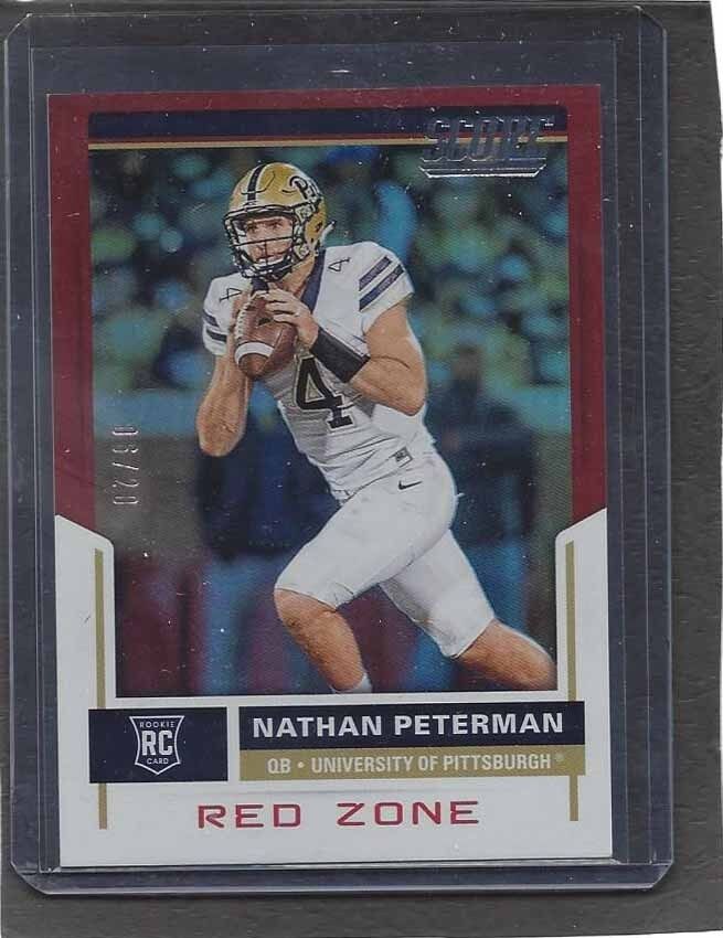 NATHAN PETERMAN 2017 SCORE RED ZONE BILLS PITTSBURGH ROOKIE RC #D 6/20