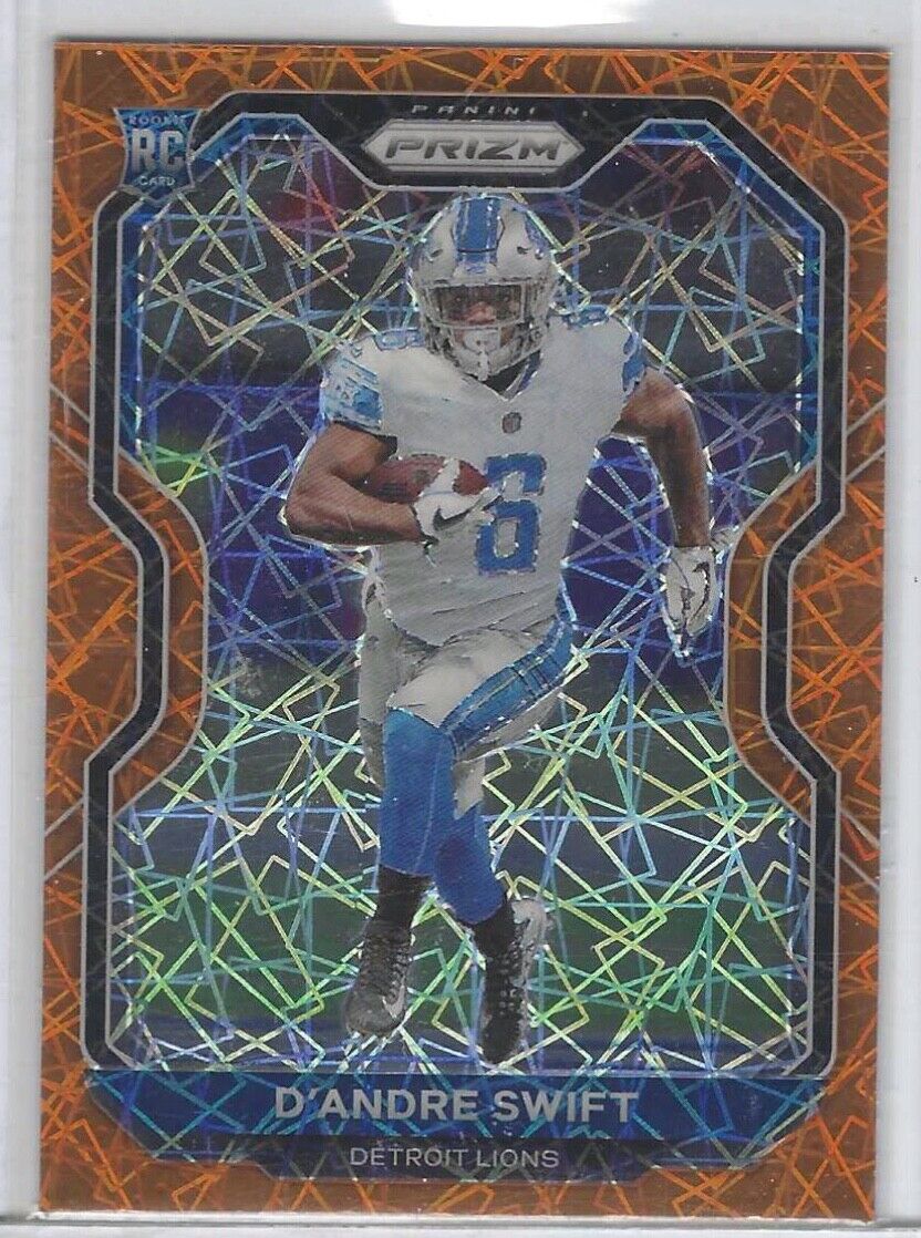 D'ANDRE SWIFT 2020 PANINI PRIZM ORANGE LAZER PRIZM RC #358