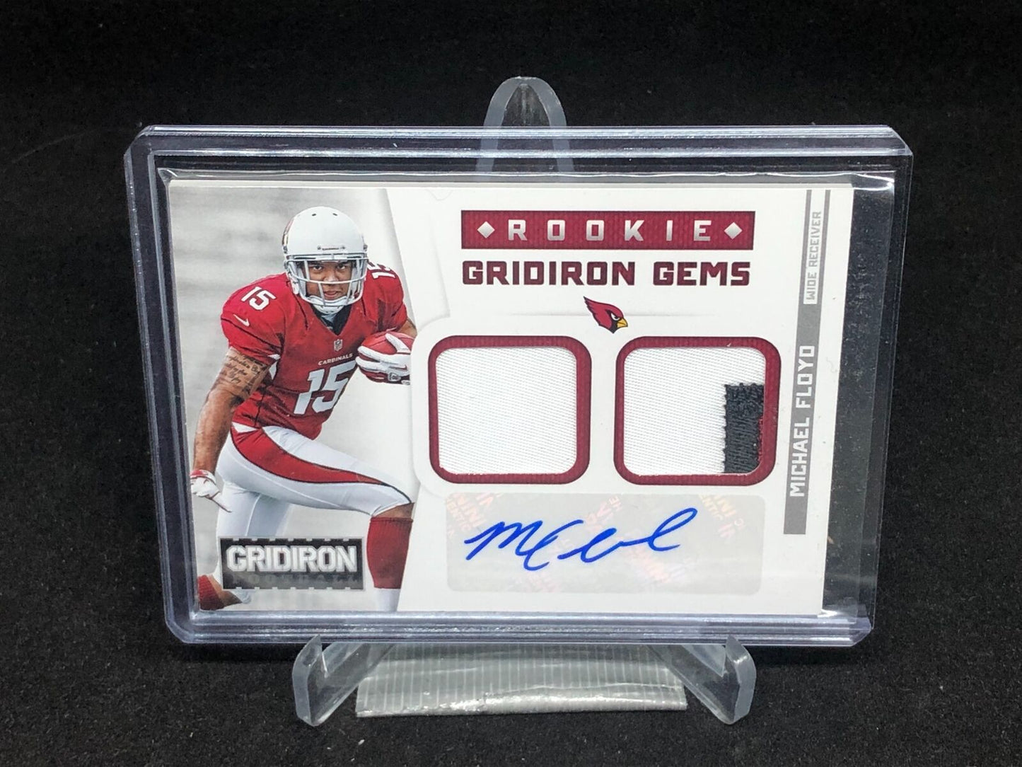 MICHAEL FLOYD 2012 PANINI GRIDIRON GEMS 2 CLR PATCH AUTO RC #D 23/25