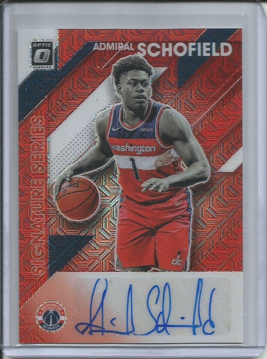 ADMIRAL SCHOFIELD 2019-20 DONRUSS OPTIC SIG SERIES ROOKIE RC AUTO HOLO PRIZM