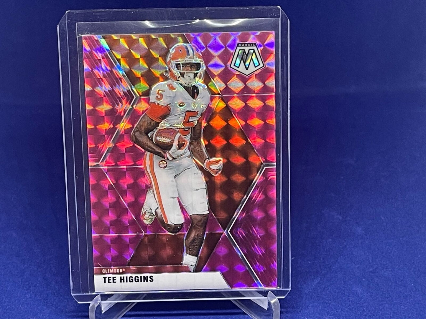TEE HIGGINS 2021 PANINI MOSAIC DRAFT PICKS PINK MOSAIC PRIZM #D 21/25