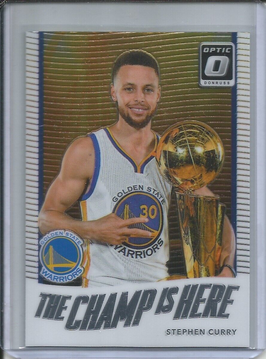 STEPHEN CURRY 2017-18 PANINI DONRUSS OPTIC THE CHAMP IS HERE