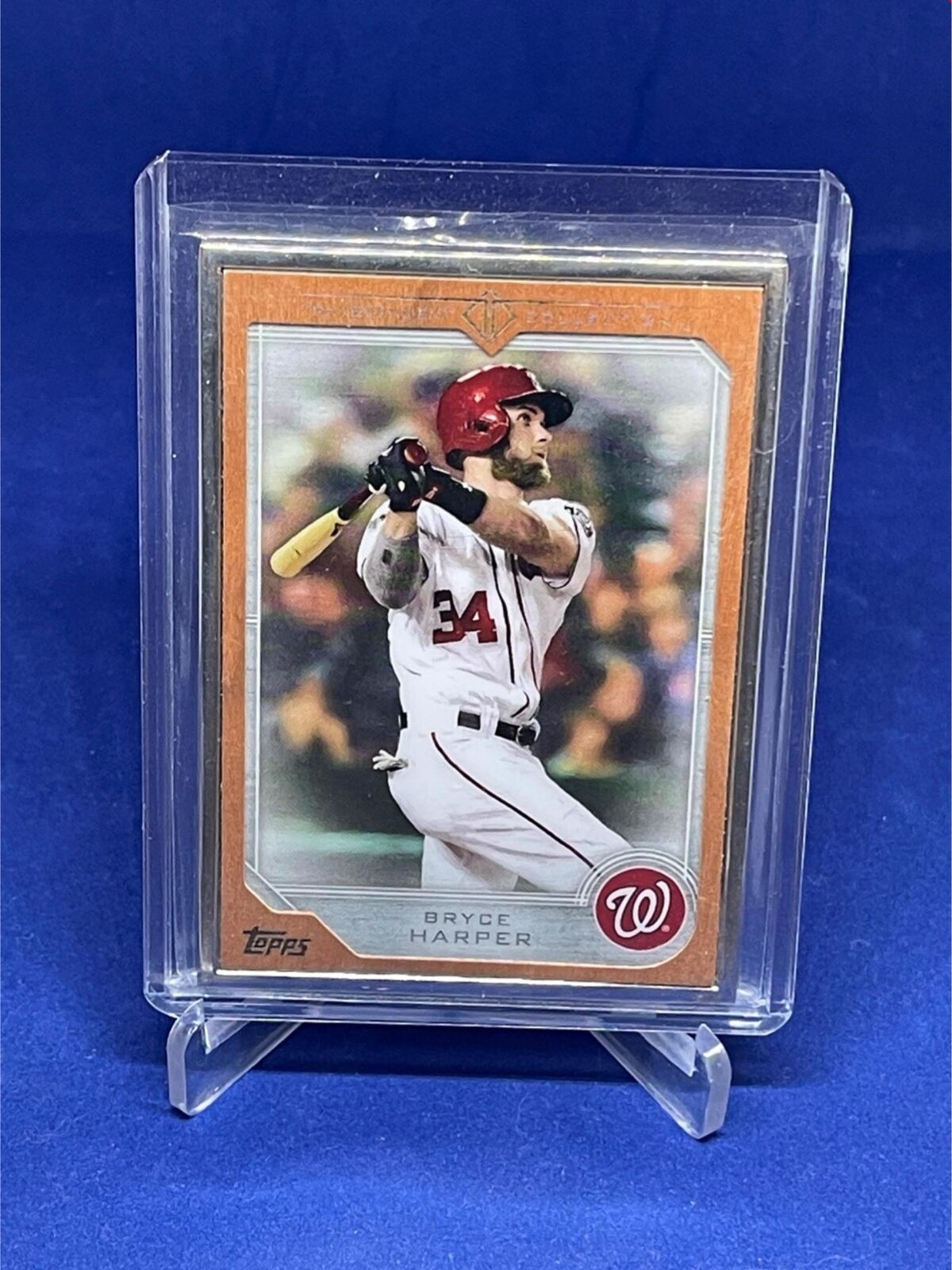 BRYCE HARPER 2016 TOPPS TRANSCENDENT COLLECTION ERROR JOHN SMOLTZ ON BACK #43
