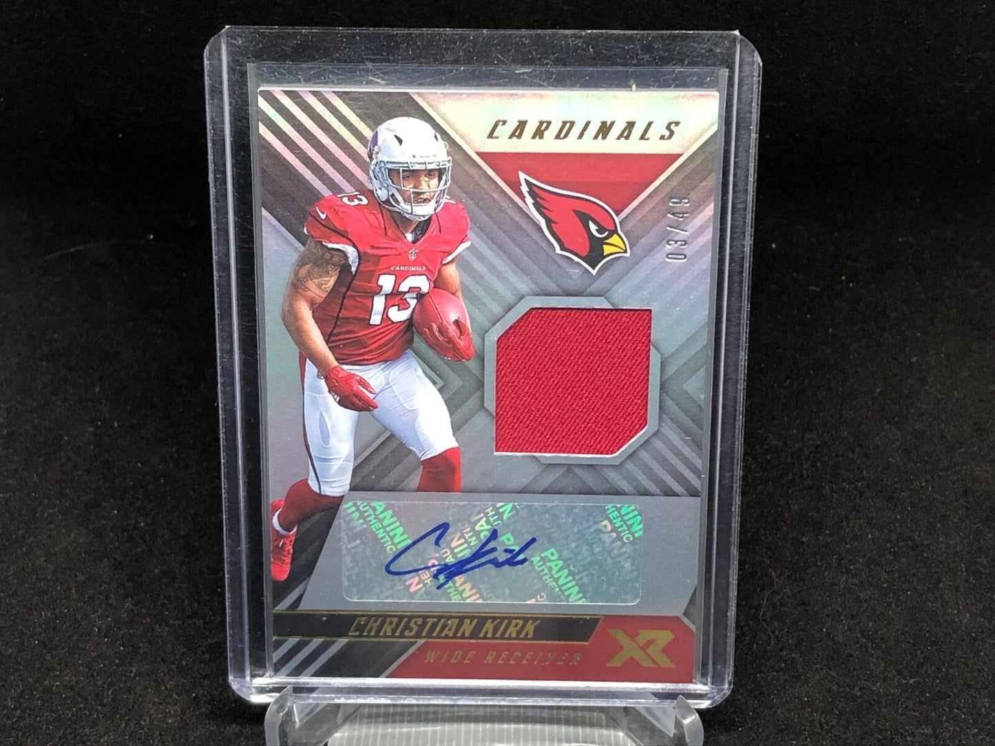 CHRISTIAN KIRK 2018 PANINI XR JERSEY AUTO RC #D /49