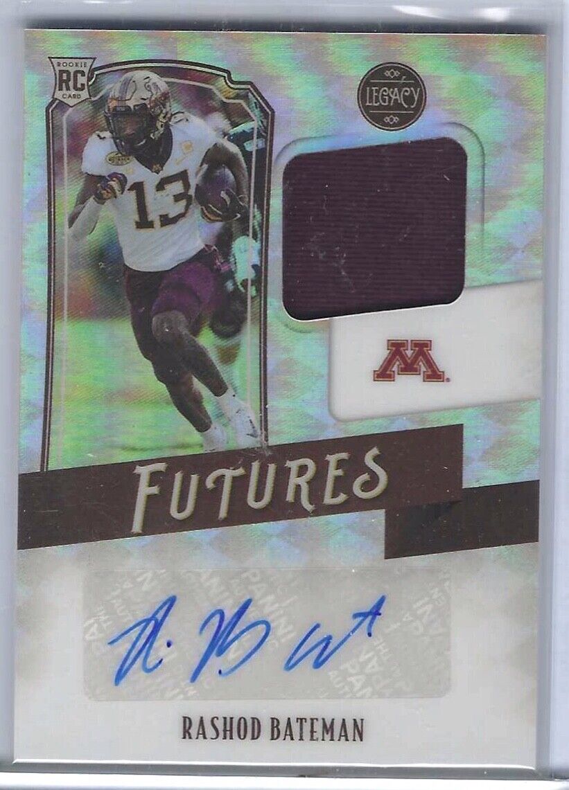 RASHOD BATEMAN 2021 PANINI LEGACY SILVER PRIZM RPA PATCH AUTO RC #151