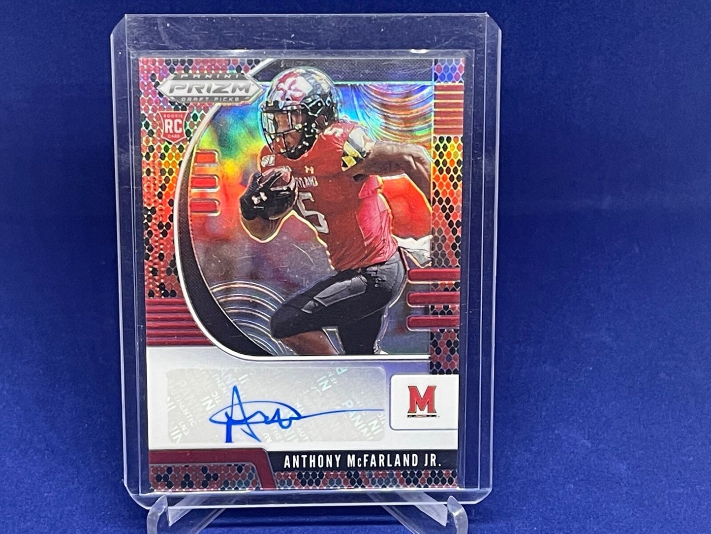ANTHONY MCFARLAND JR 2020 PANINI PRIZM DRAFT SNAKESKIN PRIZM AUTO RC SSP # 234