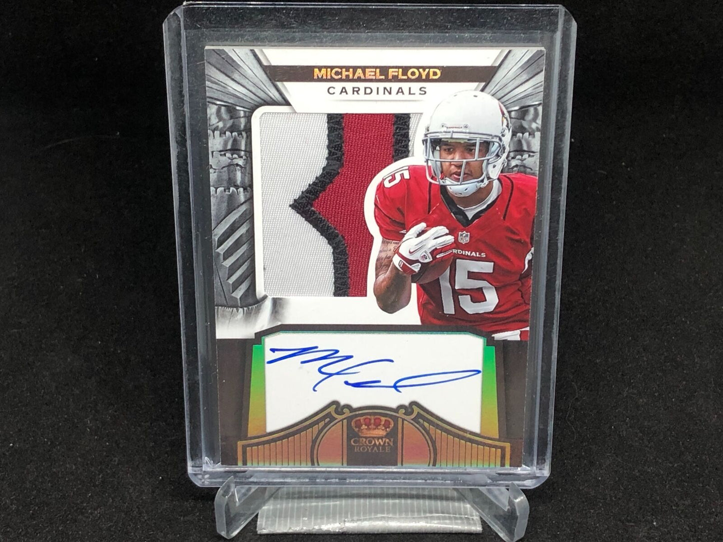 MICHAEL FLOYD 2012 PANINI CROWN ROYALE 3 CLR PATCH ON CARD AUTO RC #D 98/149