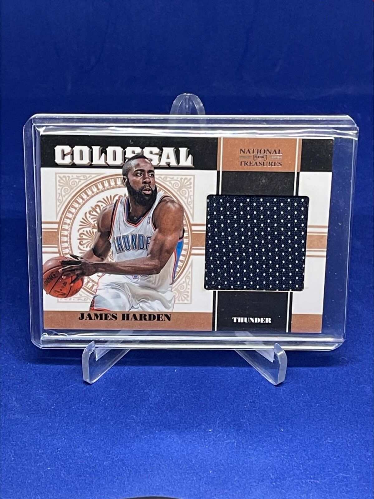 JAMES HARDEN 2010-11 PANINI NATIONAL TREASURES COLOSSAL JERSEY RELIC #D 67/99