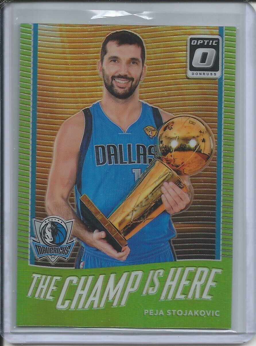 PEJA STOJAKOVIC 2017-18 OPTIC CHAMP IS HERE LIGHT GREEN HOLO PRIZM #D 103/175
