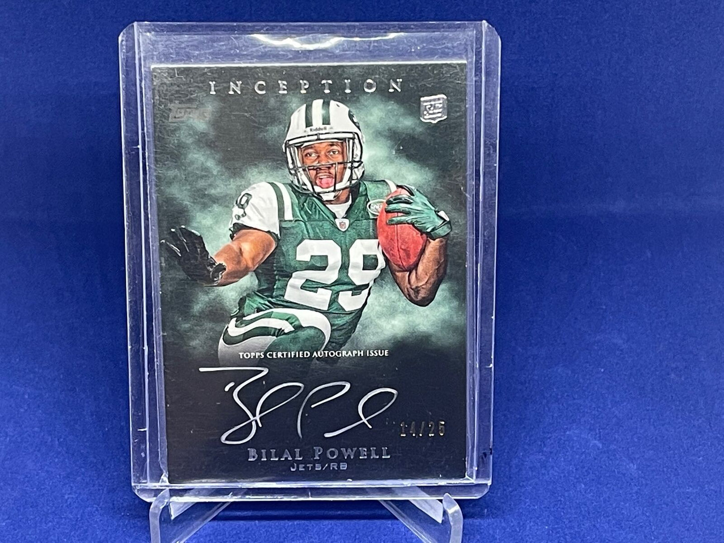 BILAL POWELL 2011 TOPPS INCEPTION ON CARD SILVER INK AUTO RC #D 14/25