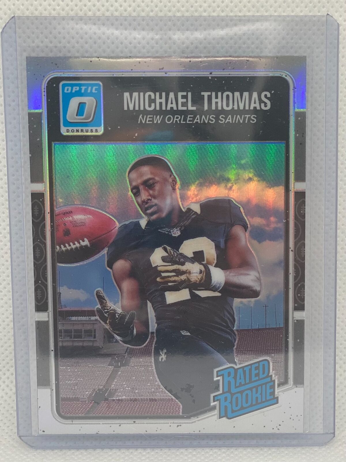 MICHAEL THOMAS 2016 DONRUSS OPTIC RATED ROOKIE SILVER HOLO PRIZM RC #186