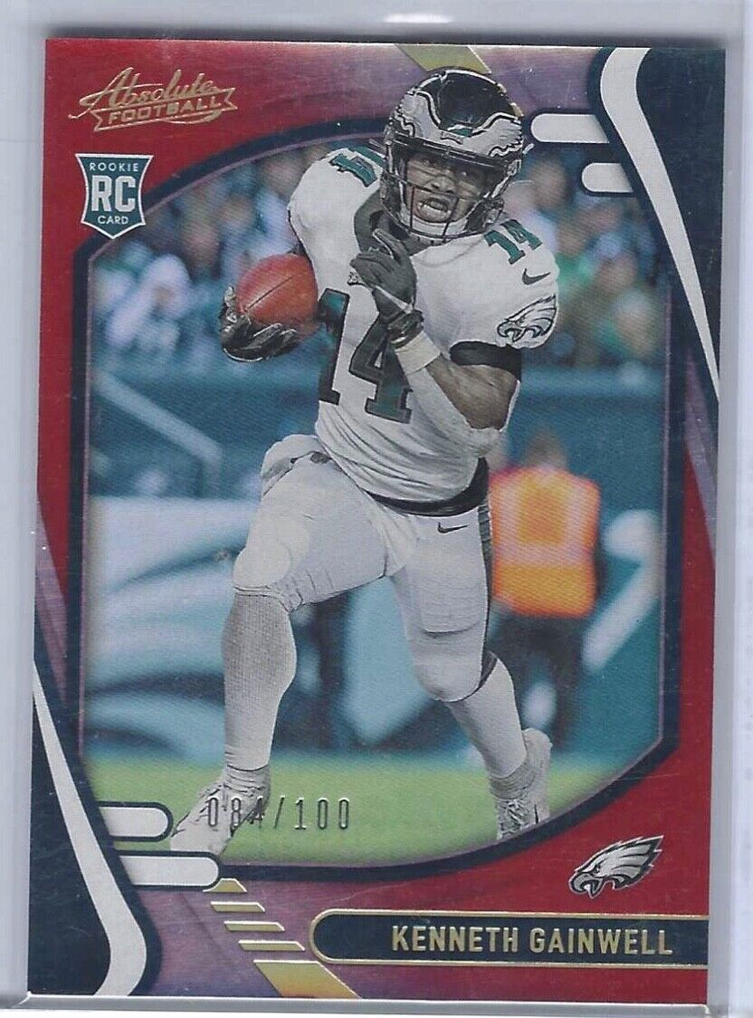 KENNETH GAINWELL 2021 ABSOLUTE RED ROOKIE RC #D 84/100