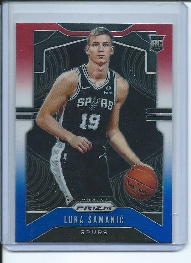 LUKA SAMANIC 2019-20 PANINI PRIZM RED WHITE BLUE PRIZMS RC #265