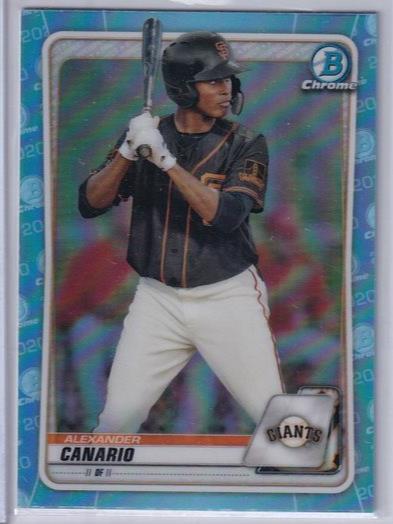 ALEXANDER CANARIO 2020 BOWMAN CHROME PROSPECT SKY BLUE REFRACTOR BD-123