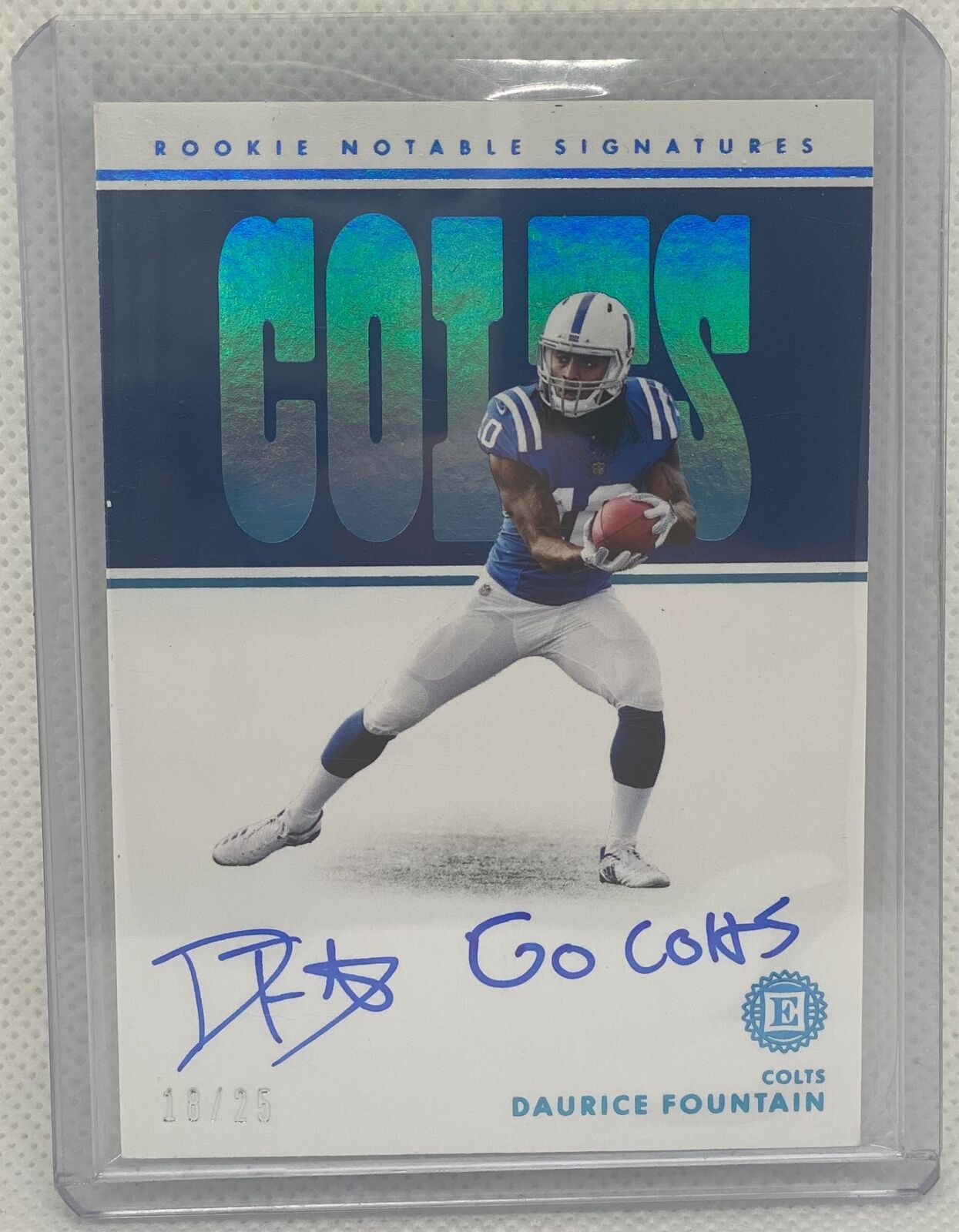DAURICE FOUNTAIN 2018 PANINI ENCASED ROOKIE NOTABLE SIGNATURES AUTO RC #D 18/25