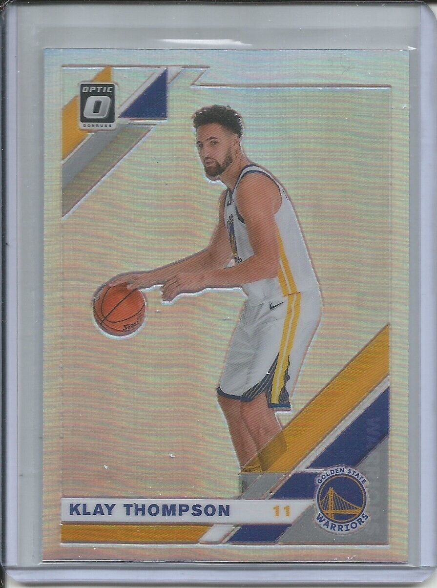 KLAY THOMPSON 2019-20 PANINI DONRUSS OPTIC SILVER HOLO PRIZM WARRIORS