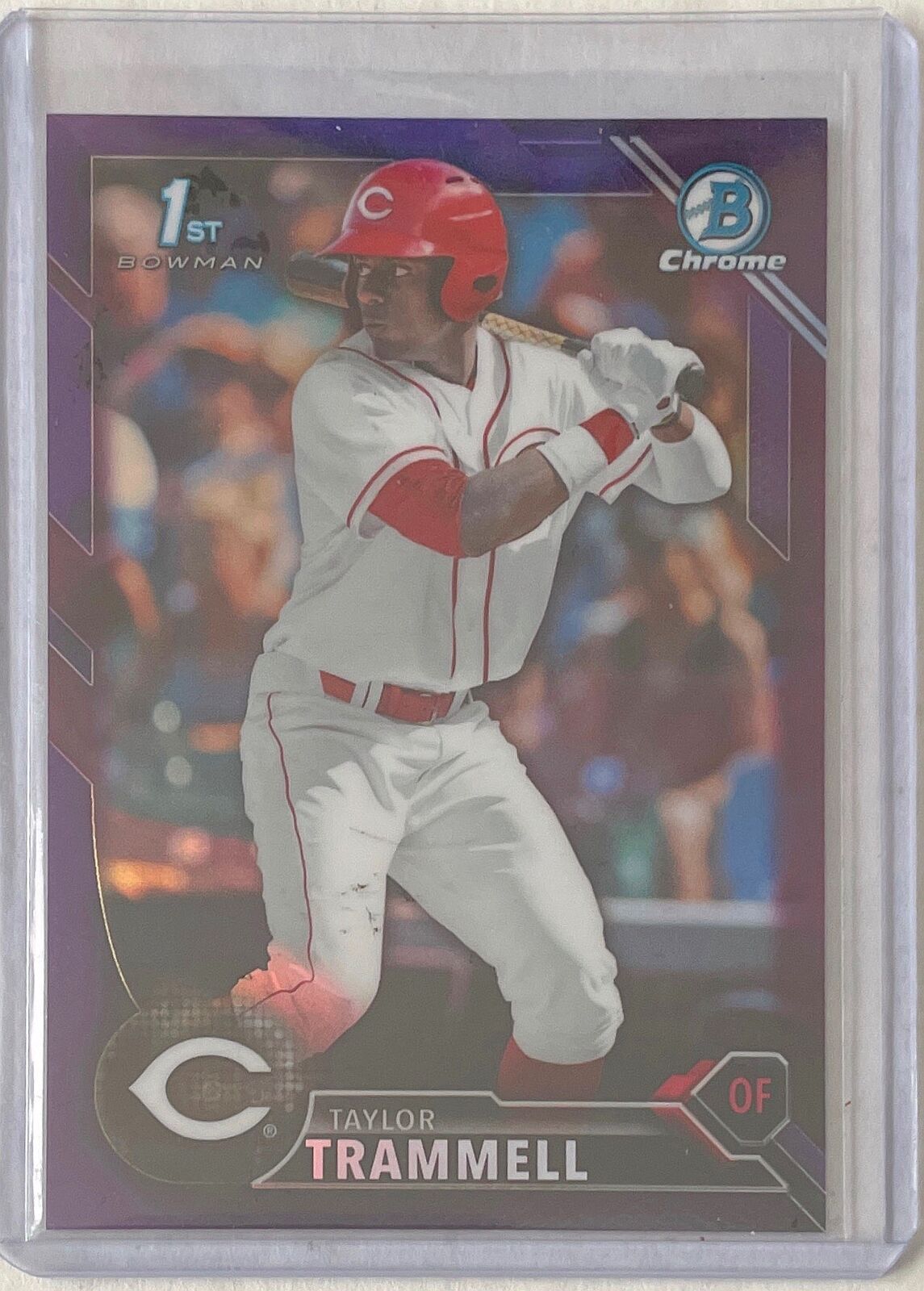 TAYLOR TRAMMELL 2016 BOWMAN CHROME 1ST PROSPECT PURPLE REFRACTOR #D 071/250