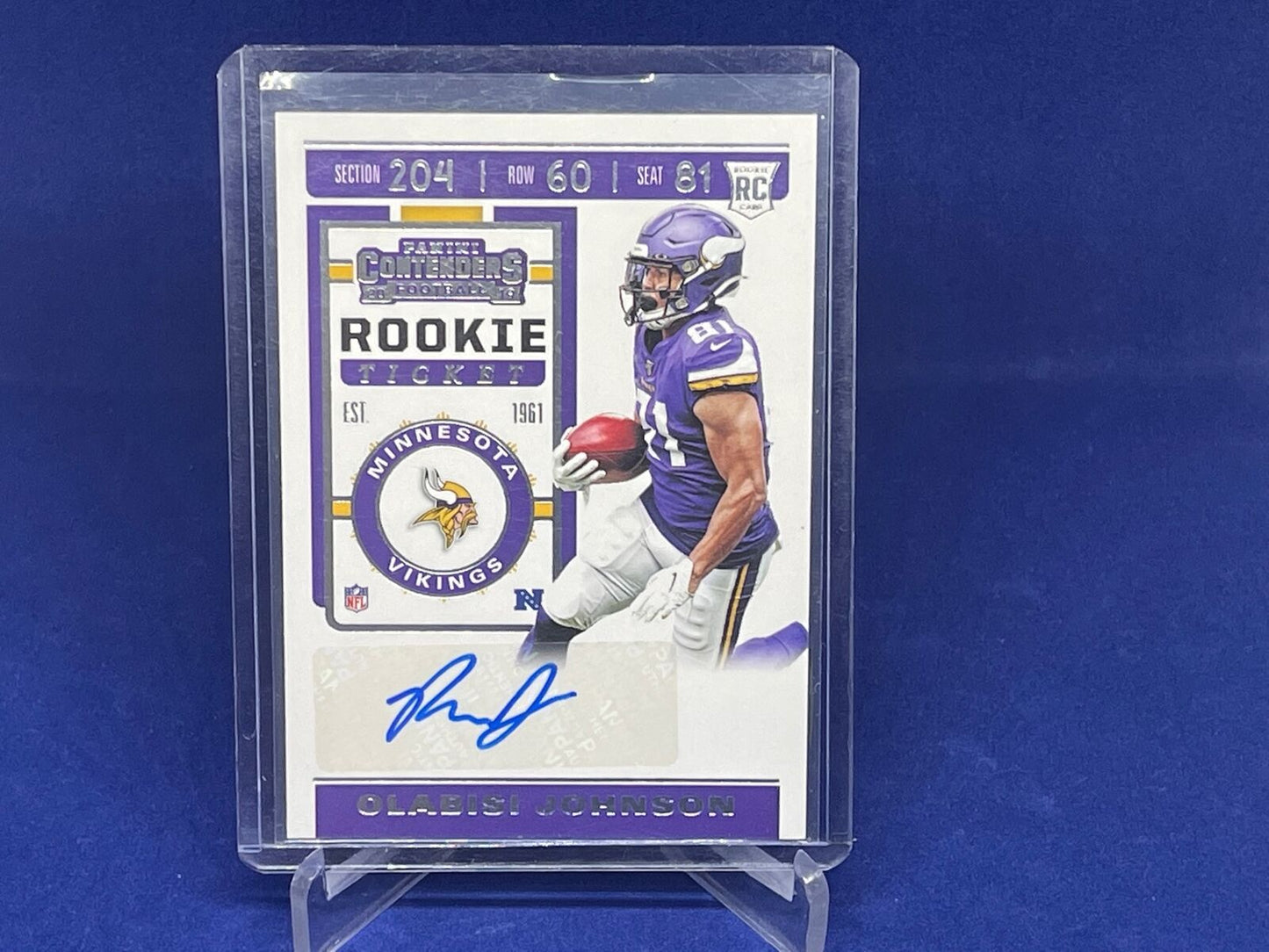 OLABISI JOHNSON 2019 PANINI CONTENDERS ROOKIE TICKET AUTO RC # 270