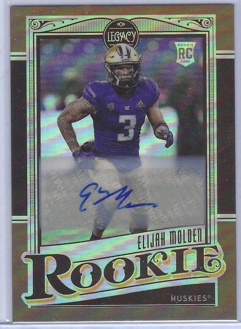 ELIJAH MOLDEN 2021 PANINI LEGACY BRONZE PRIZM AUTO RC #D 2/100