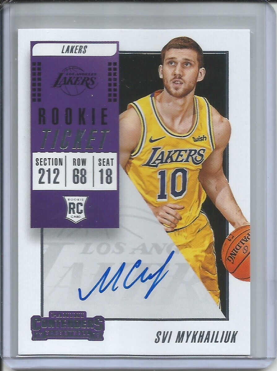 SVI MYKHAILIUK 2018-19 PANINI CONTENDERS ROOKIE TICKET ON CARD AUTO RC