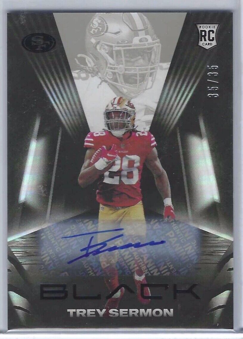 TREY SERMON 2021 PANINI BLACK AUTO RC #D 35/35