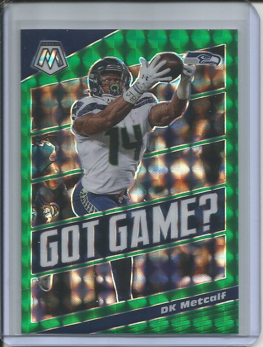 DK METCALF 2019-20 PANINI MOSAIC GOT GAME? GREEN PRIZM SEAHAWKS