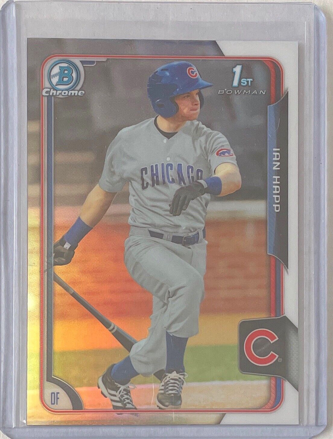 IAN HAPP 2015 BOWMAN CHROME 1ST PROSPECT SILVER REFRACTOR #28