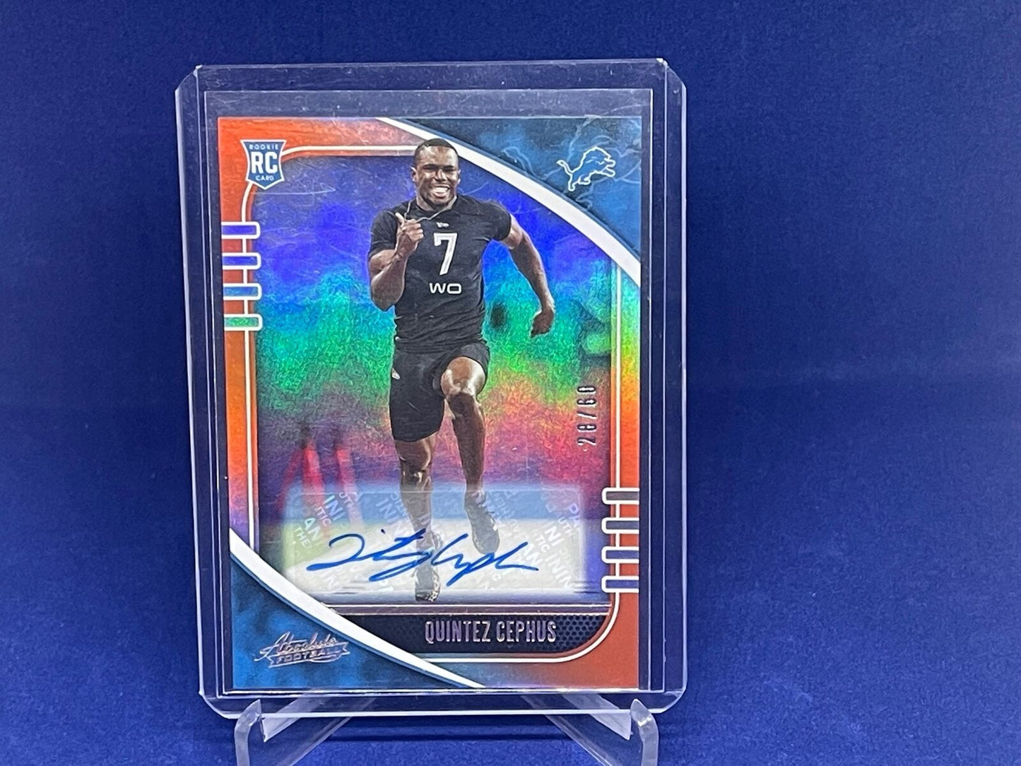 QUINTEZ CEPHUS 2020 PANINI ABSOLUTE ORANGE AUTO RC ROOKIE #D 28/60