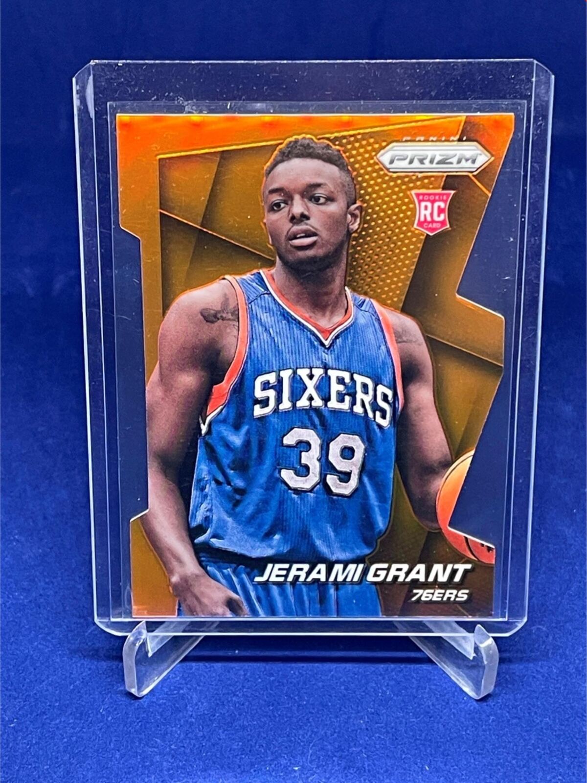 JERAMI GRANT 2014-15 PANINI PRIZM DIE CUT ORANGE PRIZM ROOKIE RC #D 23/139