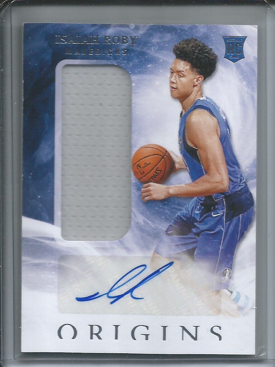 ISAIAH ROBY 2019-20 PANINI ORIGINS ROOKIE PATCH AUTO RC MAVERICKS