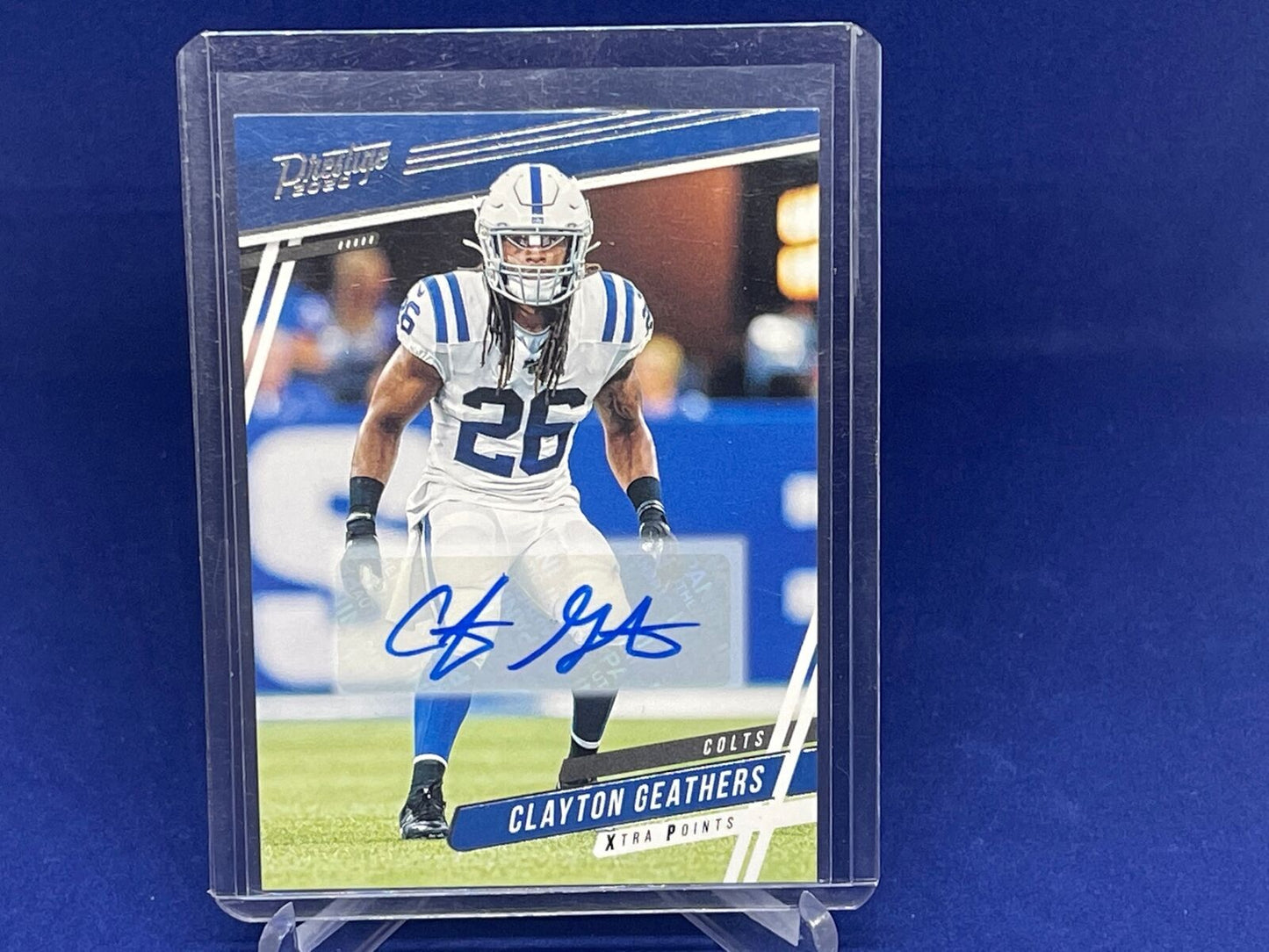 CLAYTON GEATHERS 2020 PANINI PRESTIGE AUTOGRAPH AUTO # 65