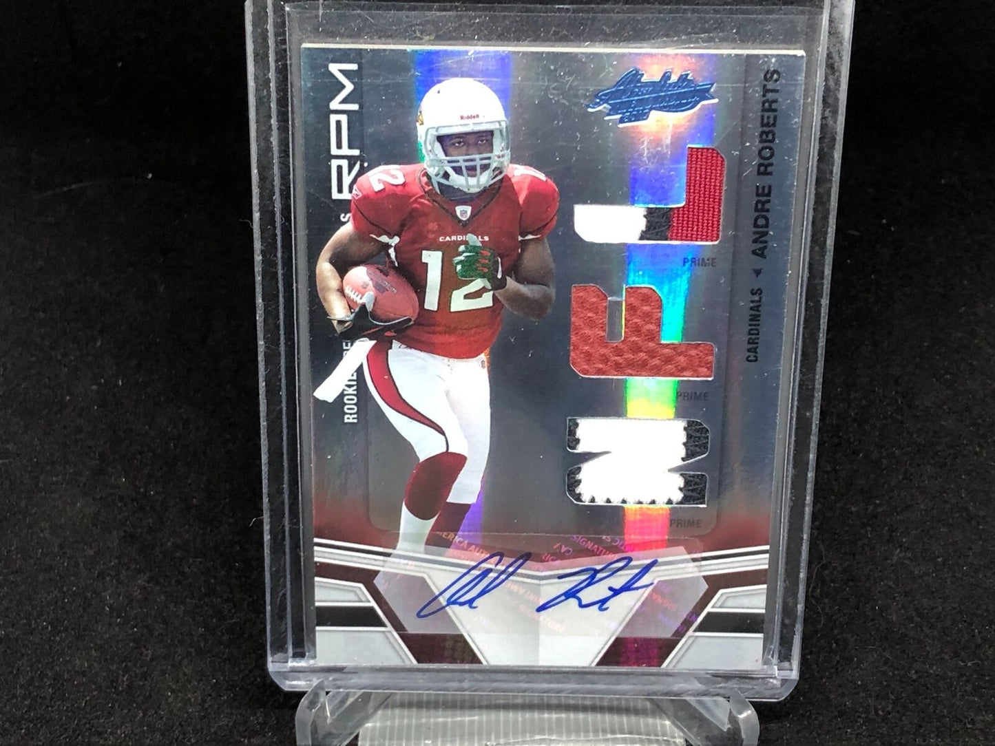 ANDRE ROBERTS 2010 PANINI ABSOLUTE PRIME 3 CLR PATCH AUTO RC #D 3/10
