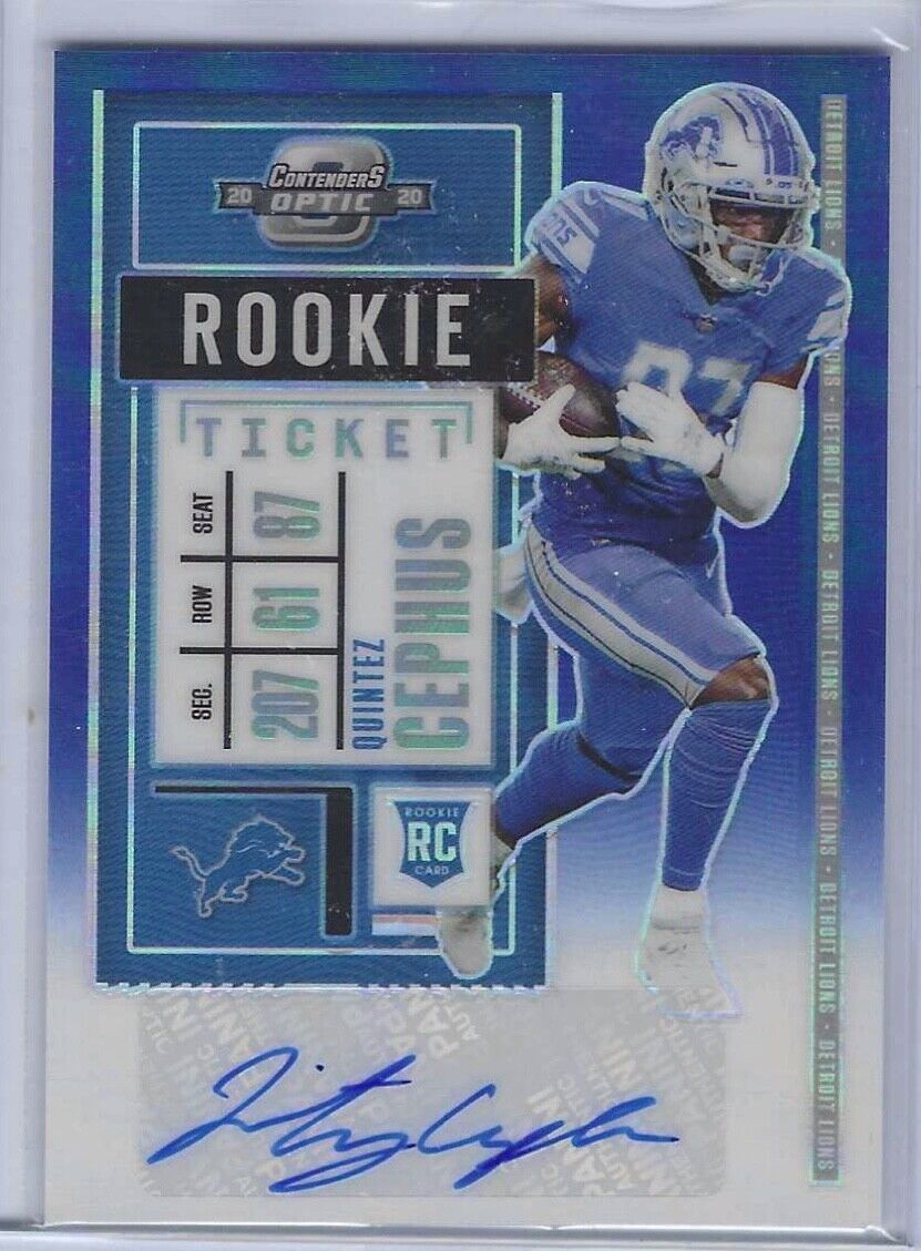 QUINTEZ CEPHUS 2020 OPTIC CONTENDERS BLUE PRIZM AUTO RC #D 40/99