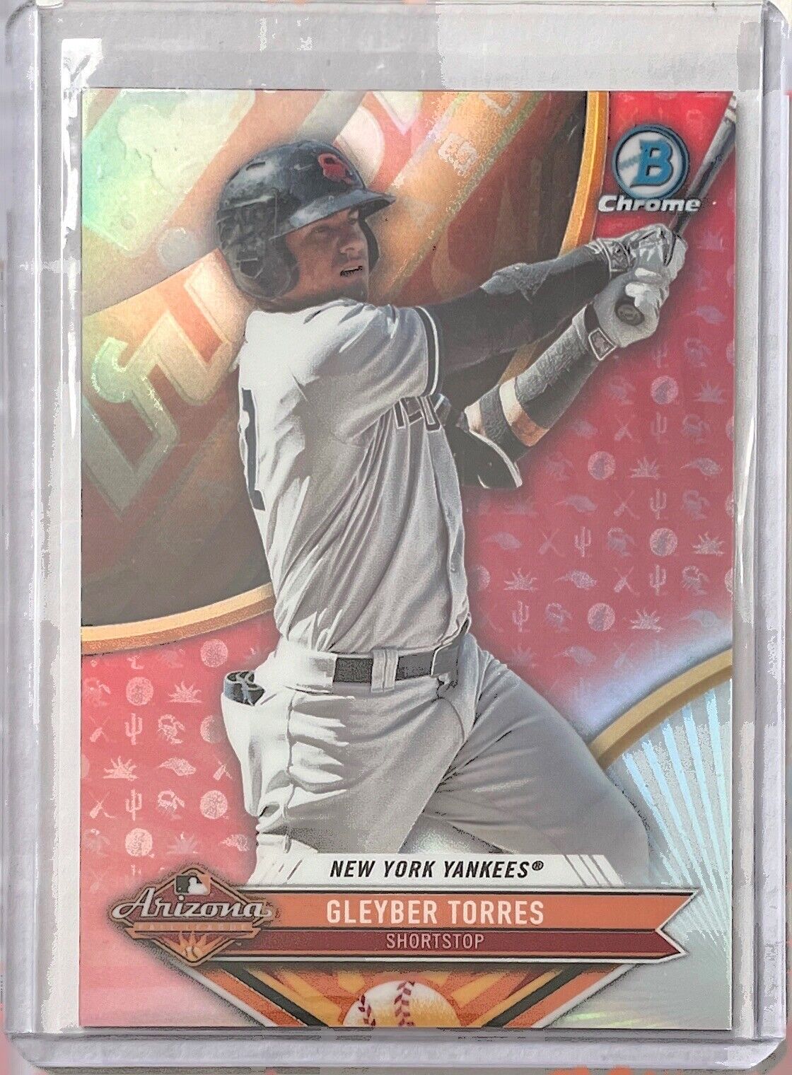 GLEYBER TORRES 2017 BOWMAN CHROME ARIZONA FALL LEAGUE PROSPECT REFRACTOR #AFL-GT