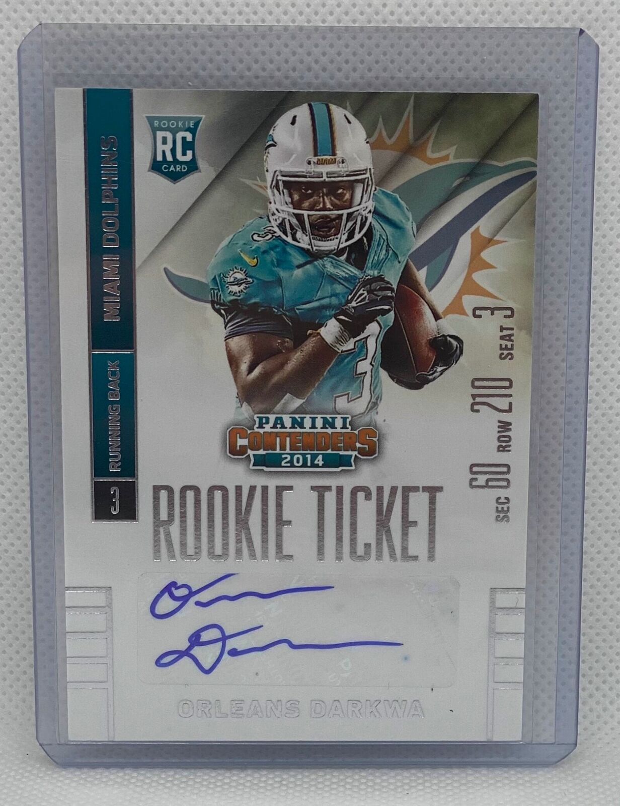 ORLEANS DARKWA 2014 PANINI CONTENDERS ROOKIE TICKET AUTO RC #198