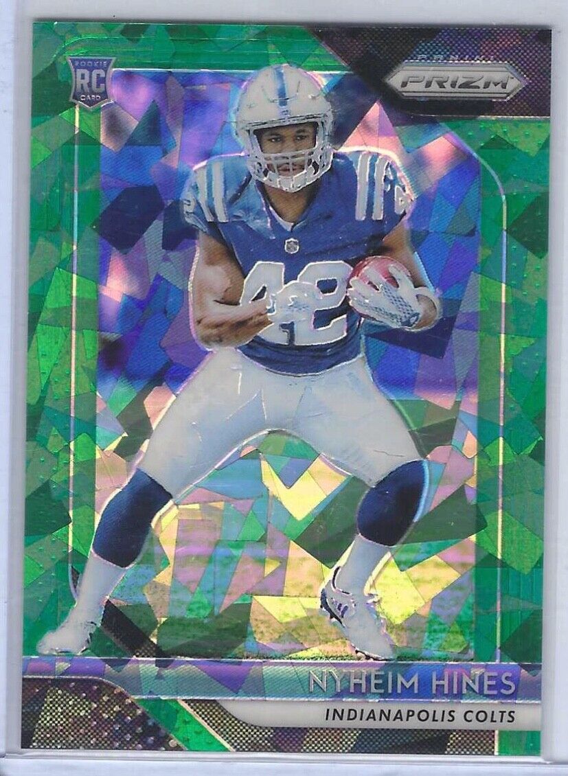 NYHEIM HINES 2018 PANINI PRIZM GREEN CRACKED ICE PRIZMS RC #D 8/75
