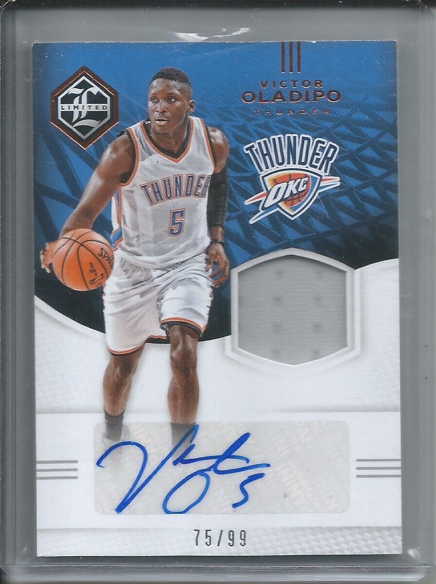 VICTOR OLADIPO 2015-16 PANINI LIMITED SIGS JERSEY AUTO #D 75/99