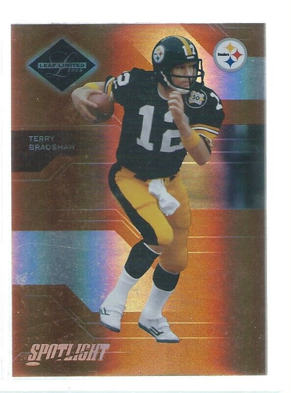 TERRY BRADSHAW 2005 LEAF LIMITED SPOTLIGHT GOLD #D 81/100